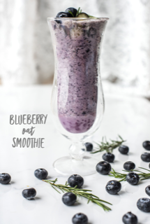 overnight blueberry oat smoothie by fit girl
